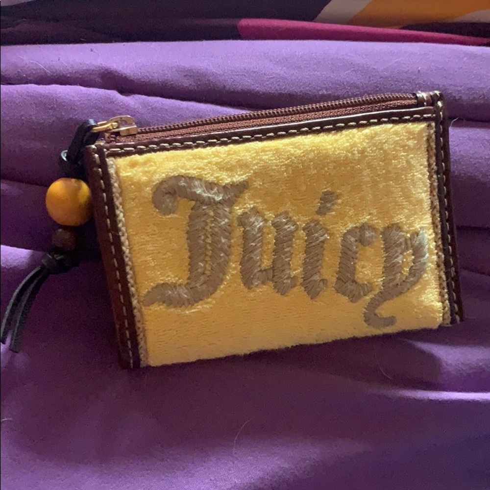 JUICY COUTURE Yellow Mini Coin Purse/Wallet